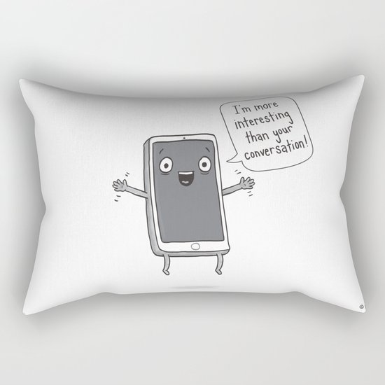 Distracting Little Phone Rectangular Pillow