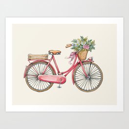 Vintage bicycle Art Print