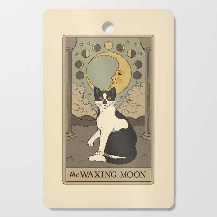 The Waxing Moon Cat Cutting Board