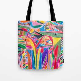 “colour jungle” - tribal abstract art Tote Bag