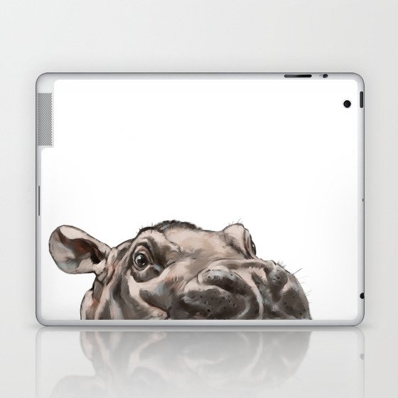 Peeking Baby Hippo Laptop & iPad Skin