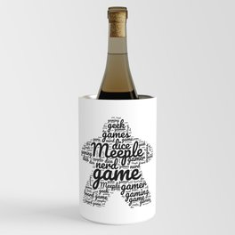Meeple Board Game Geek Word Art Wine Chiller