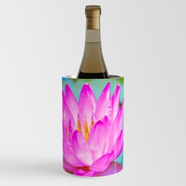 Pink Water Lily Flower - Nature Photography Wine Chiller