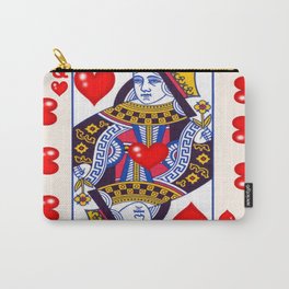 RED QUEEN OF ALL MY HEARTS Carry-All Pouch | Playingcards, Painting, Queen, Abstract, Royalqueen, Digital, Pattern, Acrylic, Queencards, Redqueen 