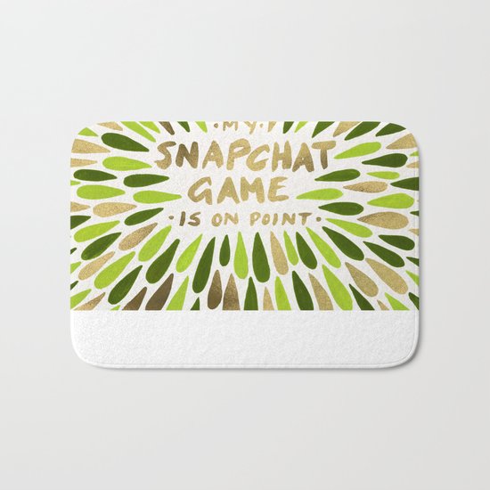 Snapchat – Green & Gold Bath Mat