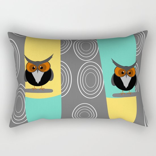 Owls in trees Rectangular Pillow