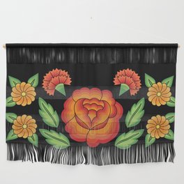 Mexican Folk Pattern – Tehuantepec Huipil flower embroidery Wall Hanging