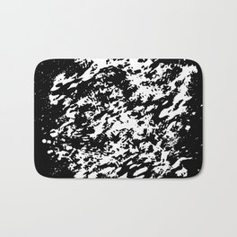 Abstract Black and White Shapes Bath Mat
