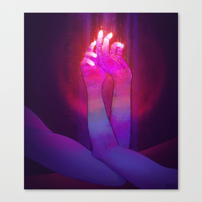 Psychedelic hands Canvas Print
