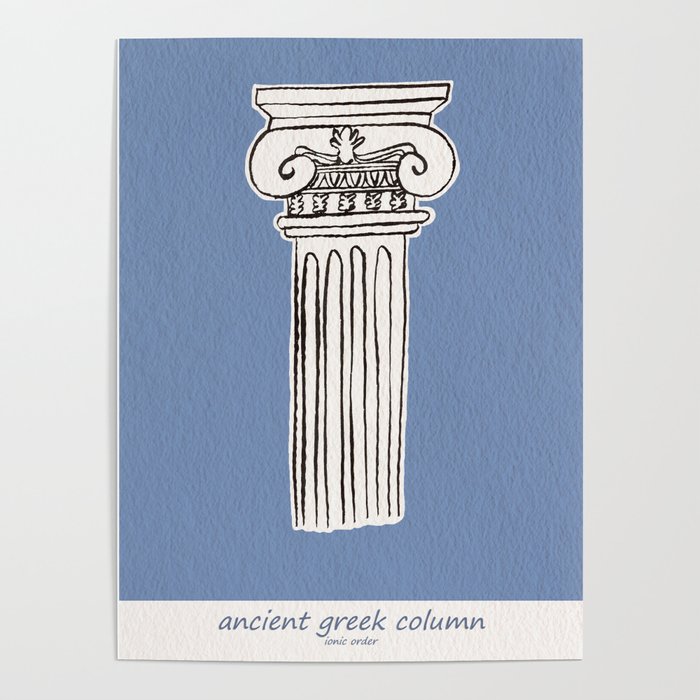 Greek ionic column Poster