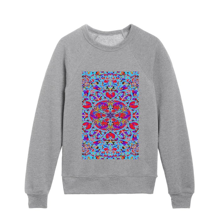 Mystical Heartland In Blue Kids Crewneck