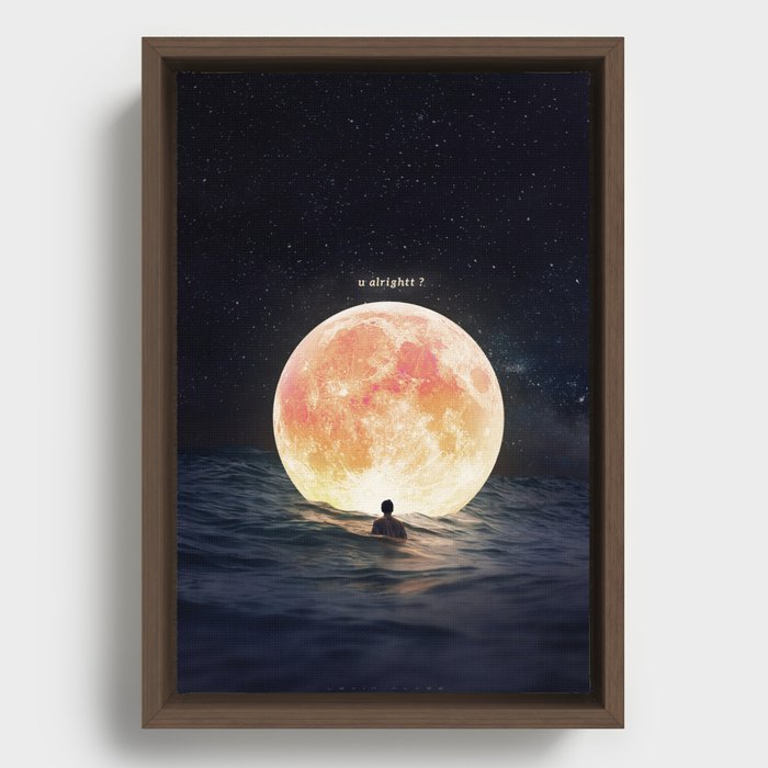 Floating Moon Framed Canvas