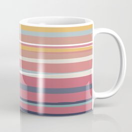 Retro Colorful Sunset Stripes Coffee Mug