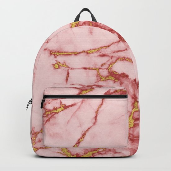 Blush Gold Marble || #society6 #decor #buyart Backpack