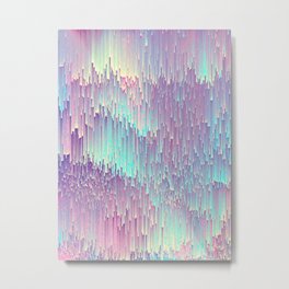 Iridescent Glitches Metal Print | Graphicdesign, Color, Curated, Pink, Cafelab, Blue, Abstract, Light, Fashion, Digital 