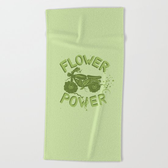FLORAL FUEL Beach Towel