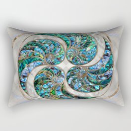 Nautilus Shells - Abalone and Pearl Rectangular Pillow