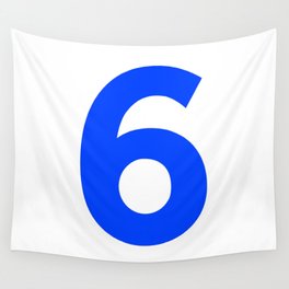 Number 6 (Blue & White) Wall Tapestry
