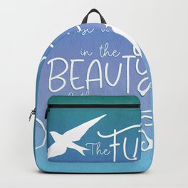 Believe in Dreams - blues Backpack | Typography, Roosevelt, Blue, Motivational, Inspire, Qotd, Inspirational, Eleanorroosevelt, Uplifting, Watercolor 