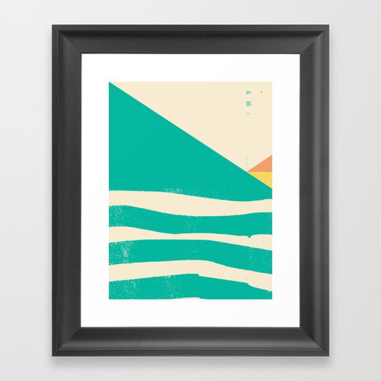 Secret Surf Map 002 — Matthew Korbel-Bowers Framed Art Print