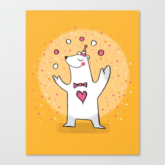 CIRCUS BEAR Canvas Print