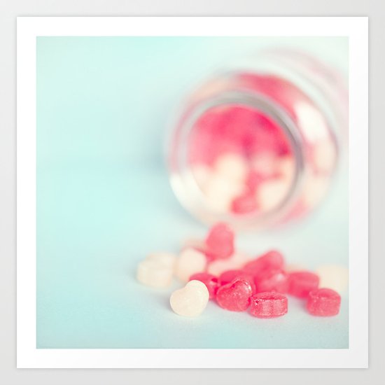 Jar of hearts Art Print