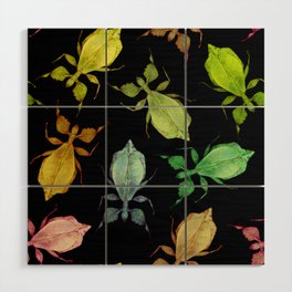 Leaf Insect Pattern Wood Wall Art