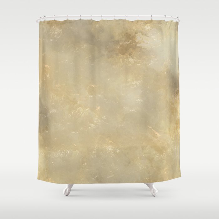 Frozen glass golden Shower Curtain