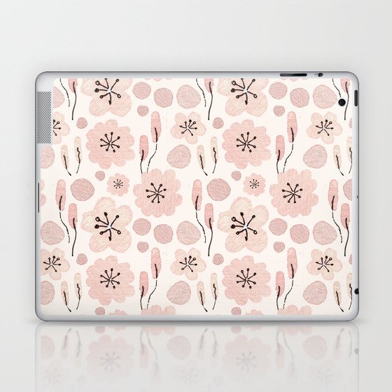 Pink flowers, Girly Florals Laptop & iPad Skin