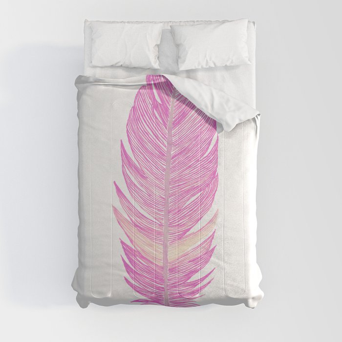 Pink feather Comforter