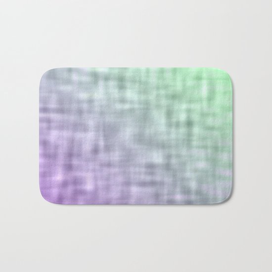 Green and purple mist abstract design Bath Mat