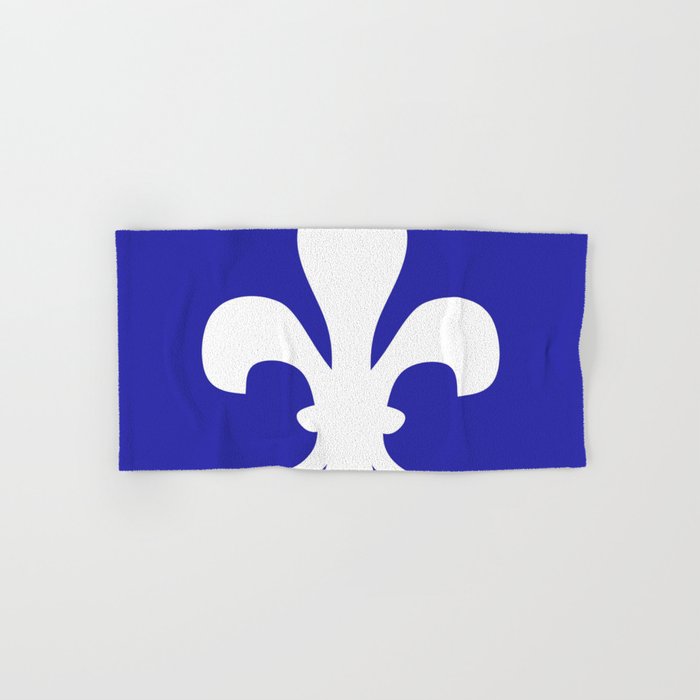 Fleur de Lis (White & Navy Blue) Hand & Bath Towel