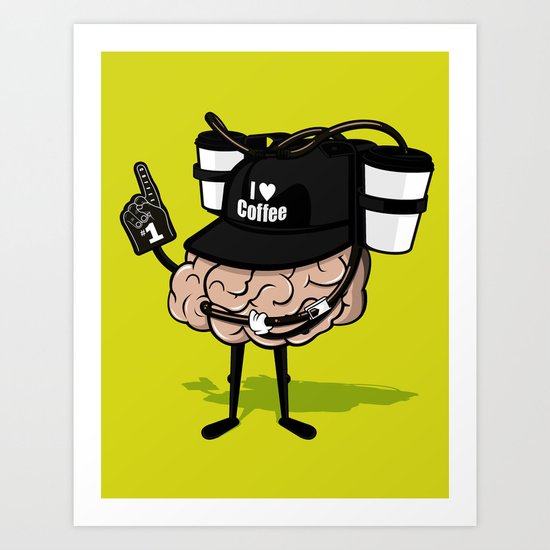 He loves coffee a lot!!!! Art Print