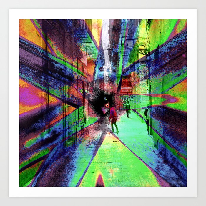 as a means to distinguish or emphasize a crossroad Art Print