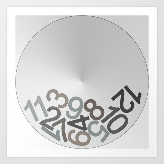 clock digits Art Print