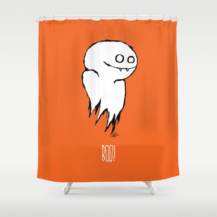 boo - the ghost Shower Curtain