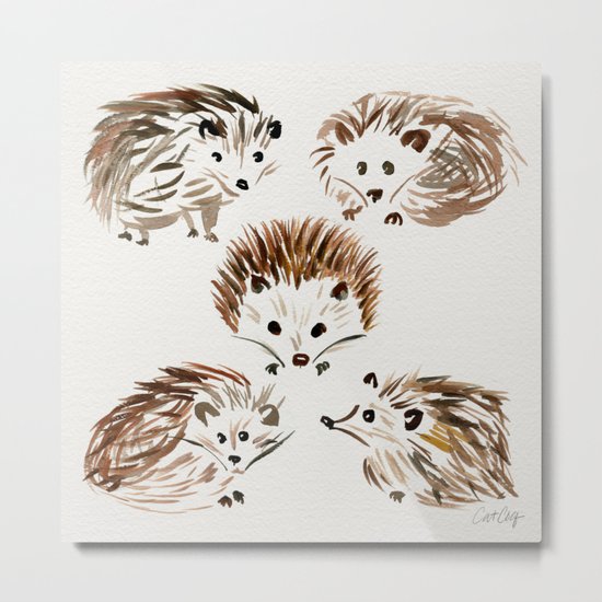 Hedgehogs Metal Print