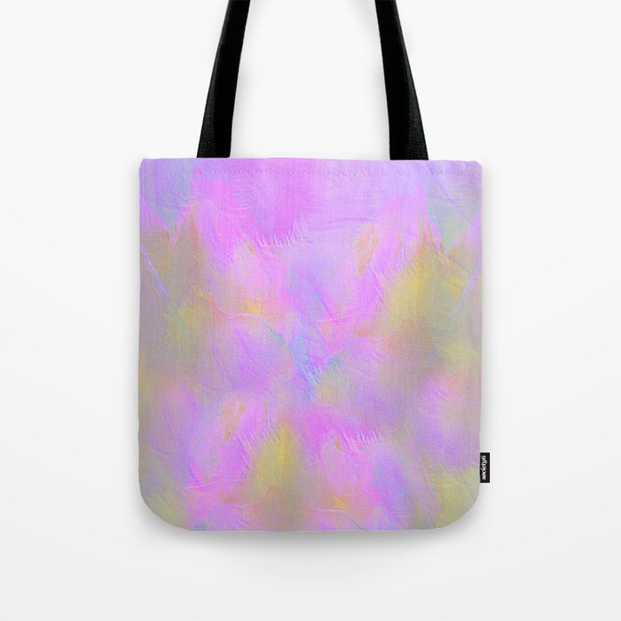 Bright Pastel Feathered Abstract Tote Bag by Judy Palkimas | Society6