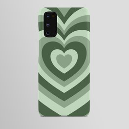 Hypnotic Green Hearts Android Case