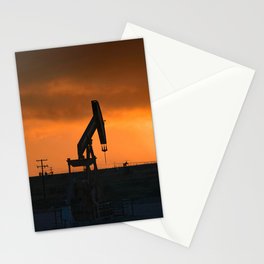 Oil Rig At Sunset 6 #texas Stationery Card