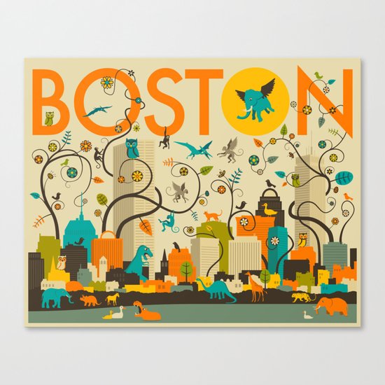 WILD BOSTON Canvas Print