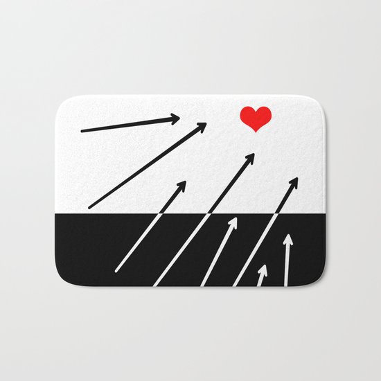 heart. Bath Mat