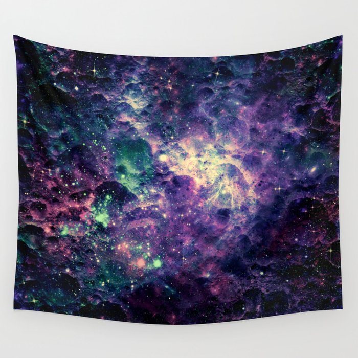 Purple Space Rock Galaxy Wall Tapestry By Christyne