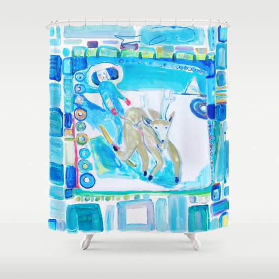 Ski Jouring Shower Curtain