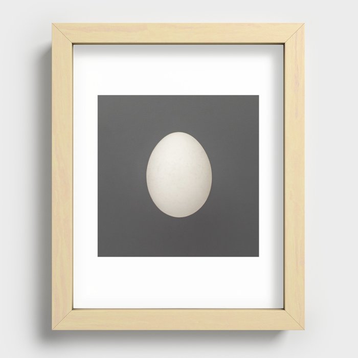 white egg Recessed Framed Print