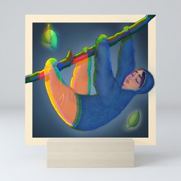 Hanging On | Sloth  Mini Art Print