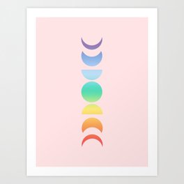 Not a Phase Moon Rainbow Art Print