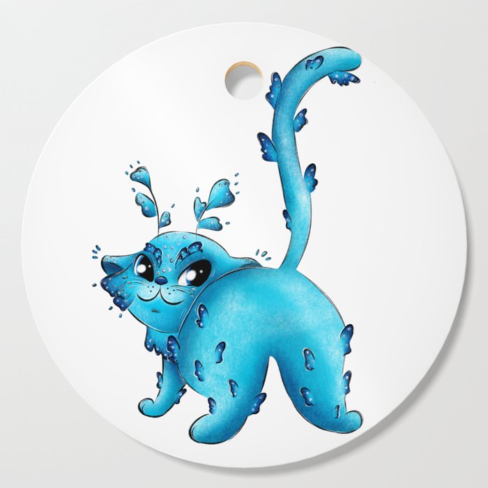 Fantastic butterfly-kitten digital illustration for our style	 Cutting Board