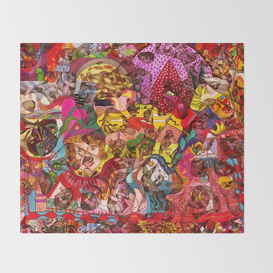 Mini slices brought together push away the stormy weather Throw Blanket