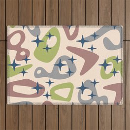 Retro Mid Century Modern Abstract Composition 930 Outdoor Rug